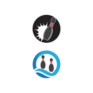 Bowling pin Logo Template vector Stock Illustration