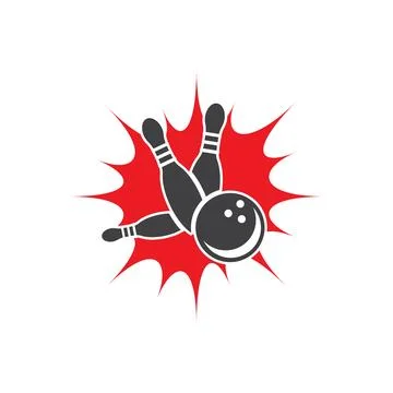 Bowling pin Logo Template vector Stock Illustration