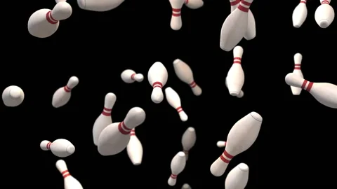Bowling Pin Particle Loop Animation Stock Video Pond5