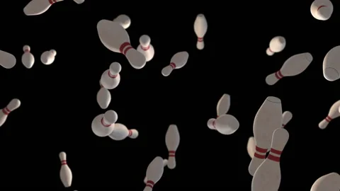 Bowling pin particle loop animation Vídeos de archivo 146059547