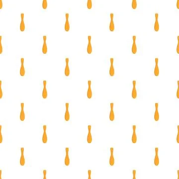 Bowling pin pattern repeating on white background Stock Illustration