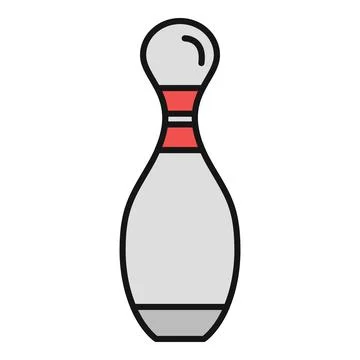 Bowling pin standing isolated on a white background Stock Illustration