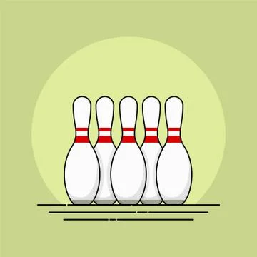 Bowling Pin vector Illustration Stock Illustration