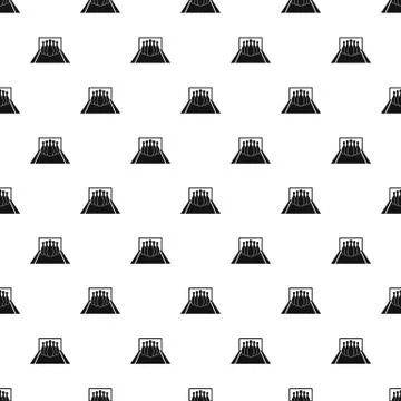 Bowling pines pattern seamless Stock Illustration