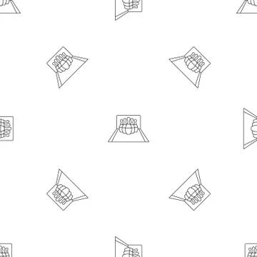 Bowling pines pattern seamless vector Stock Illustration