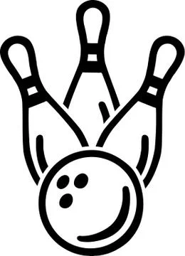 Bowling Pins Ball Stock Illustration