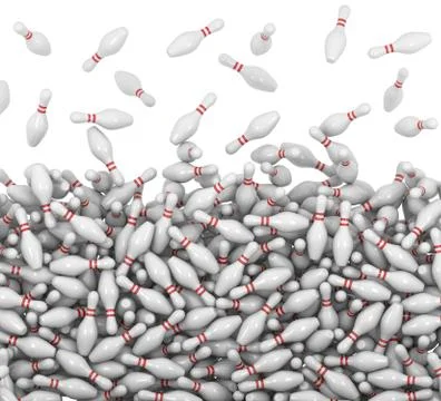 Bowling pins fall Illustrazione stock