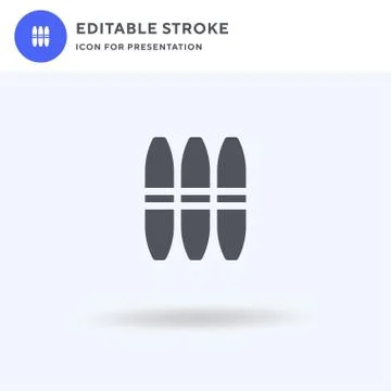 Bowling Pins icon vector, filled flat sign, solid pictogram isolated on white イラスト素材