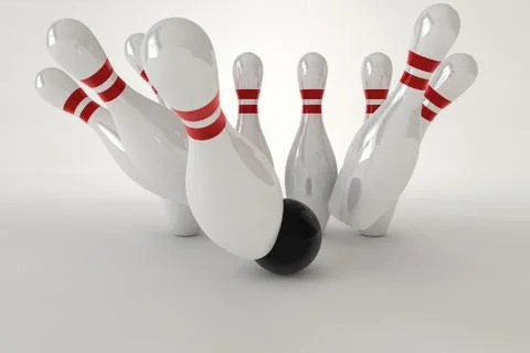 Bowling pins Stock Illustration