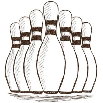 Bowling pins Stock Illustration