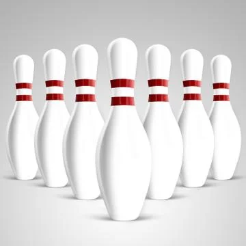 Bowling pins Stock Illustration