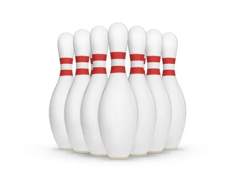 Bowling Pins 库存插图