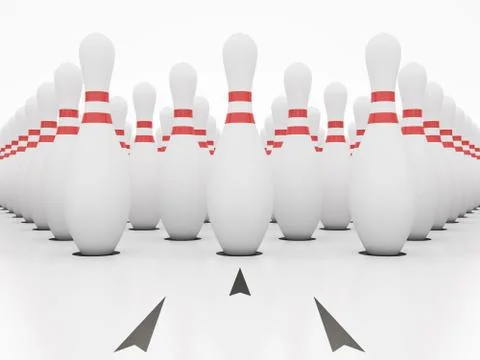 Bowling Pins Stock Illustration