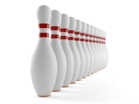 Bowling pins Stock Illustration
