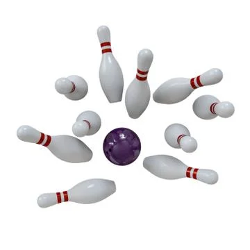Bowling pins Stock Illustration