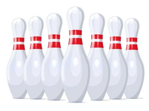 Bowling pins Stock Illustration