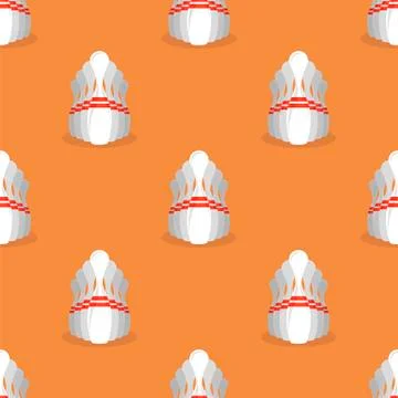 Bowling Pins Seamless Pattern Stock Illustration