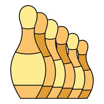 Bowling pins set in an abstract pattern イラスト素材