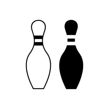 Bowling pins. Vector icon design. Stock Illustration