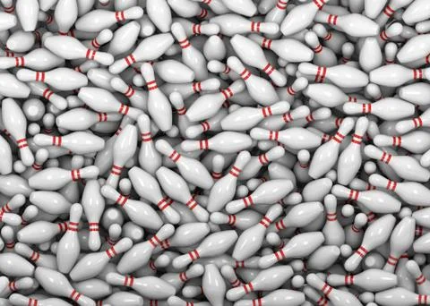 Bowling pins wall Illustrazione stock