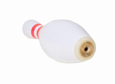 Bowling pins on a white background Stock Photos
