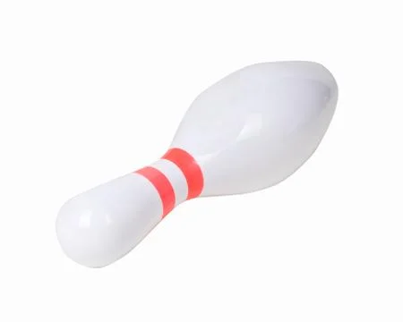 Bowling pins on a white background Stock Photos