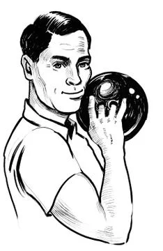 Bowling player Illustrazione stock