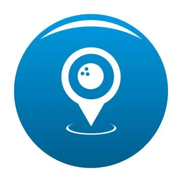 Bowling pointer icon blue Illustrazione stock