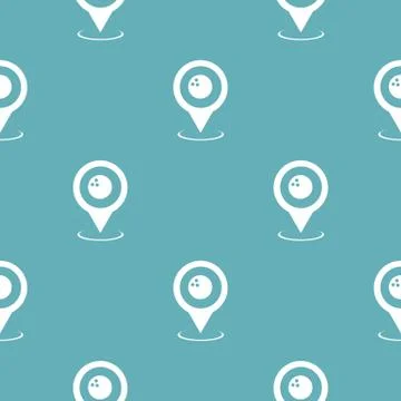 Bowling pointer pattern seamless blue Stock Illustration