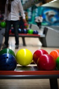 Bowling scene Stock Photos