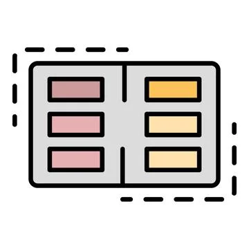 Bowling score table icon color outline vector Stock Illustration