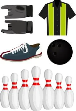 Bowling set Stock Illustration