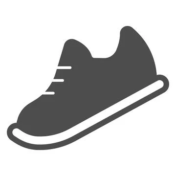 Bowling shoes solid icon, bowling concept, Sneakers sign on white background Illustrazione stock