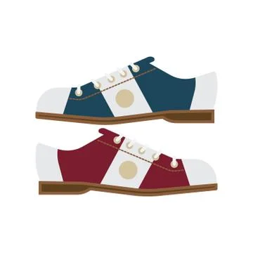 Bowling shoes vector icon Stock Illustration