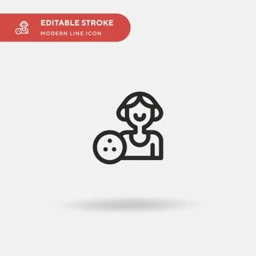 Bowling Simple vector icon. Illustration symbol design template for web mobil Stock Illustration