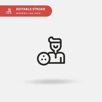 Bowling Simple vector icon. Illustration symbol design template for web mobil Stock Illustration