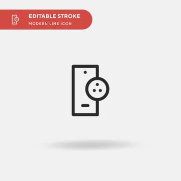 Bowling Simple vector icon. Illustration symbol design template for web mobil Stock Illustration