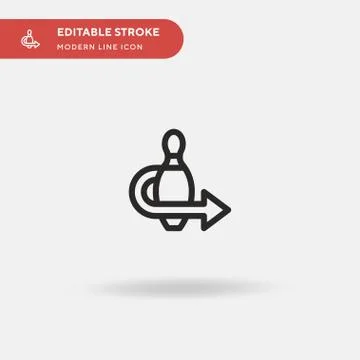 Bowling Simple vector icon. Illustration symbol design template for web mobil Stock Illustration