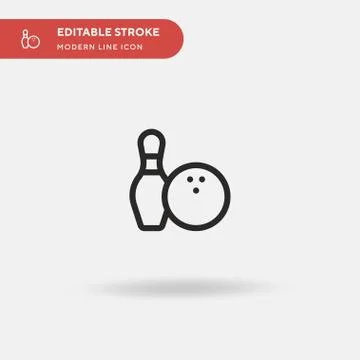 Bowling Simple vector icon. Illustration symbol design template for web mobil Stock Illustration