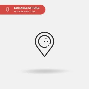 Bowling Simple vector icon. Illustration symbol design template for web mobil Stock Illustration