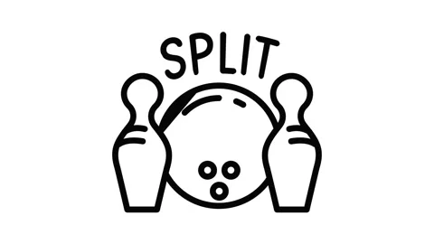 Bowling split icon animation Stock Footage 152643297