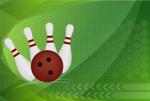 Bowling sport design element Stock Illustration
