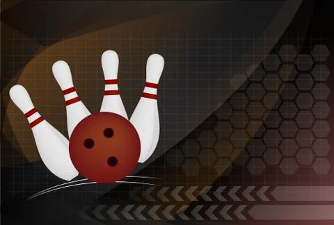 Bowling sport design element Illustrazione stock