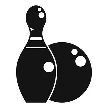 Bowling sport icon simple vector. Healthy gym 스톡 일러스트