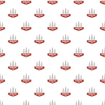 Bowling sport pattern seamless vector Stock Illustration