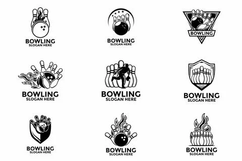 Bowling sports logo vector , Creative Bowling logo design template Stock Illustration