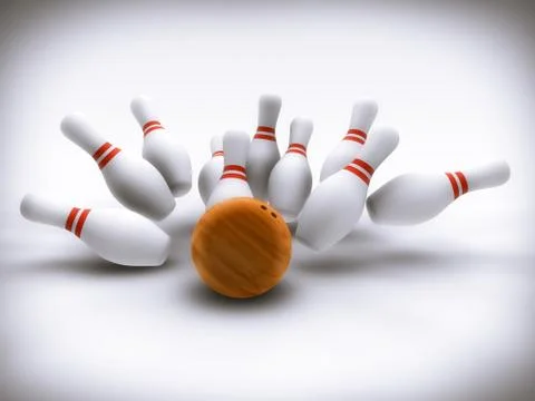 Bowling Strike Background Stock Illustration