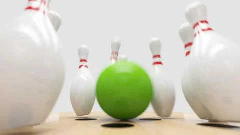 Bowling Strike. Clipping path included. Stock Illustration