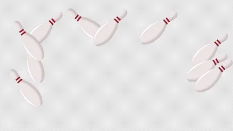 Bowling strike competition sports video motion icon. bowling and pin animat.. Video stock 289186053