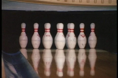 Bowling strike Stock Footage 137479
